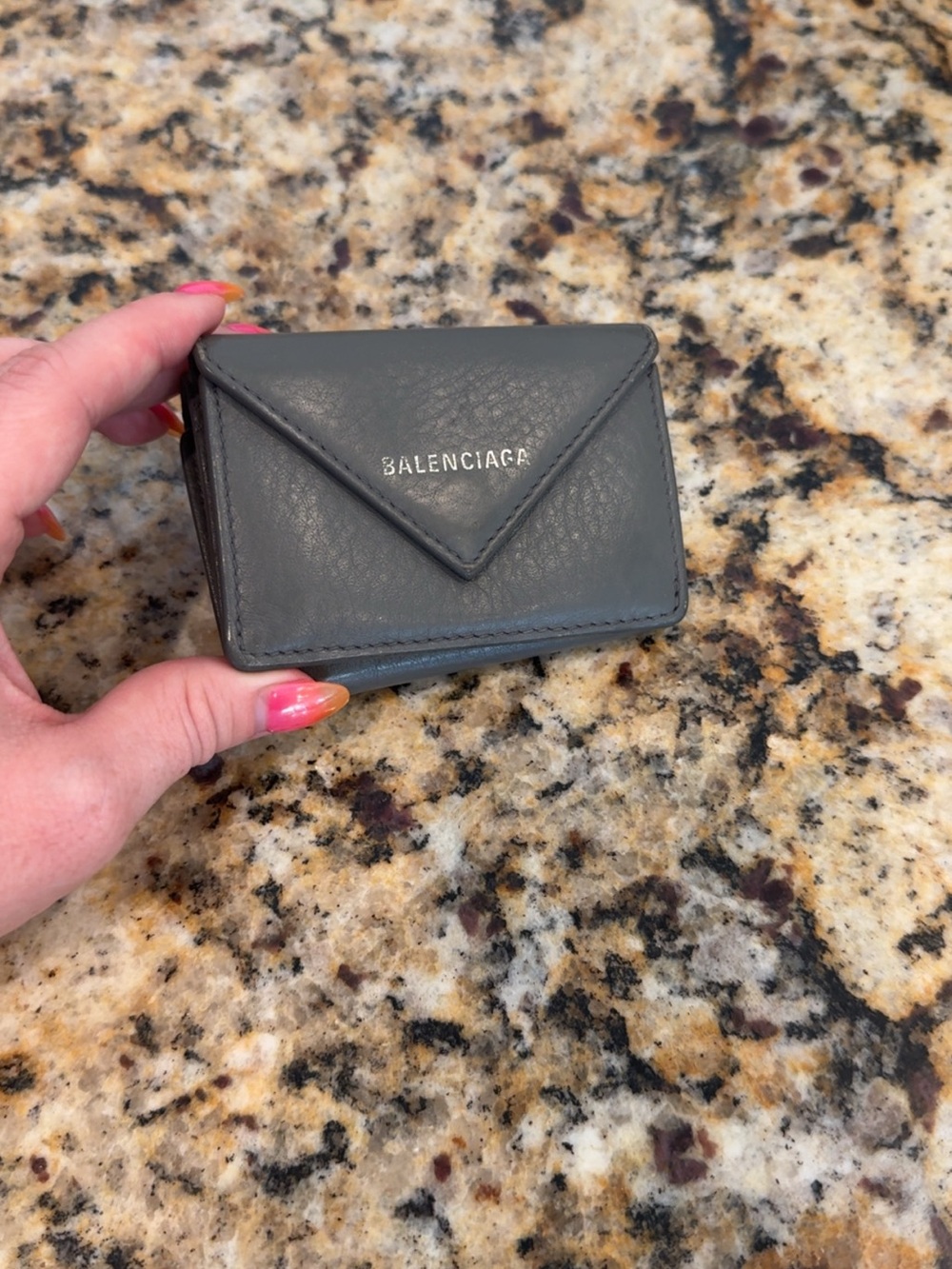 Balenciaga Gray Envelope Wallet